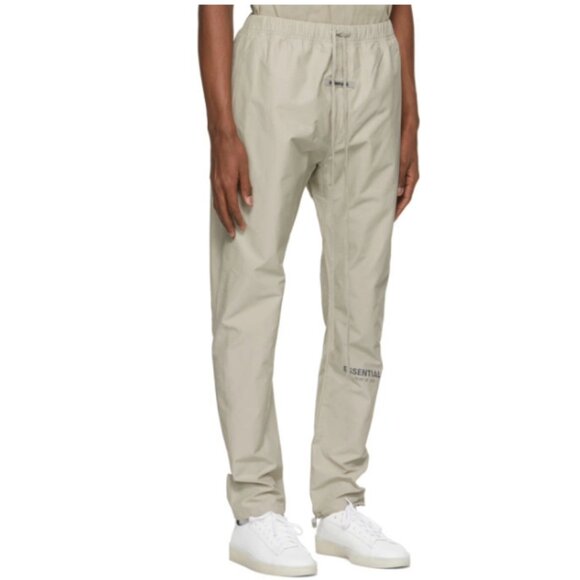 Essentials Fear of God Logo Track Pants Beige Tan Size XS Men's - Picture 1 of 9